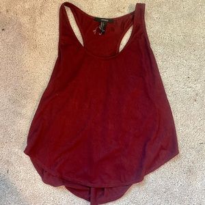 Maroon Suede Tank